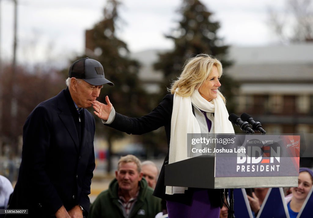 Democratic Presidential Candidate Joe Biden Begins Campaign Bus Tour Through Iowa