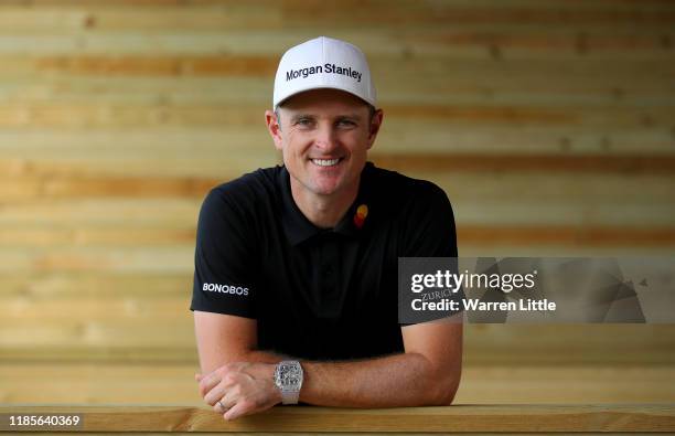 Justin Rose of England poses for a portrait ahead of the Turkish Airlines Open at The Montgomerie Maxx Royal on November 05, 2019 in Antalya, Turkey.