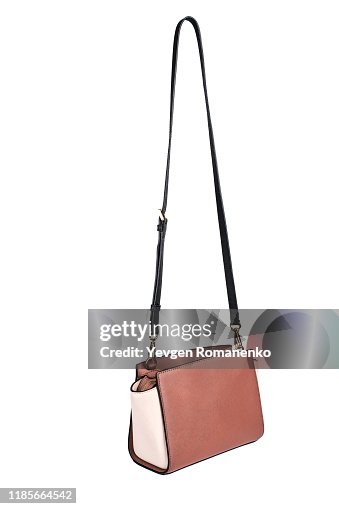 Brown Leather Women's purse on white background Brown Leather Women's purse on white background