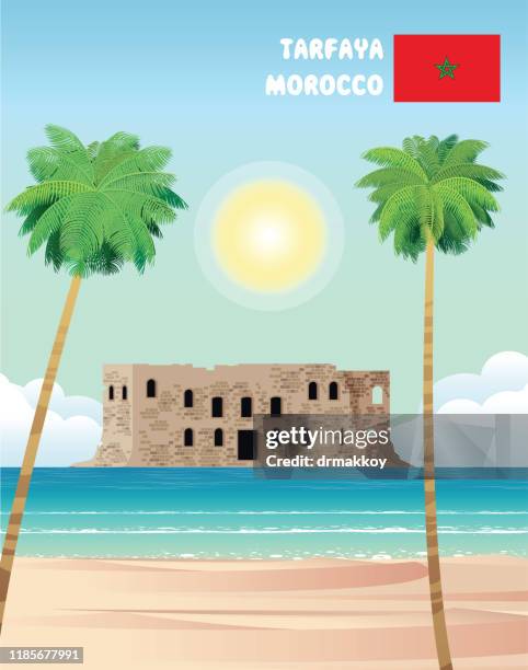 illustrations, cliparts, dessins animés et icônes de vieille prison à tarfaya au maroc - ville maroc