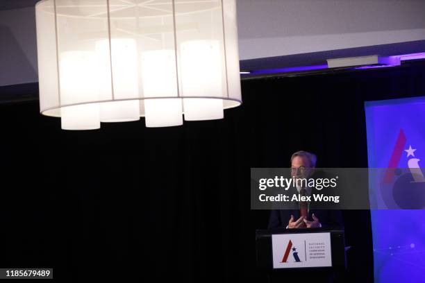 Executive Chairman of Alphabet Inc., Google's parent company, Eric Schmidt speaks during a National Security Commission on Artificial Intelligence...