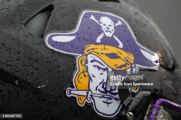 East Carolina Pirates throwback helmet during a game between the East Carolina Pirates and the Tulsa Golden Hurricane on November 30 at Dowdy-Ficklin...