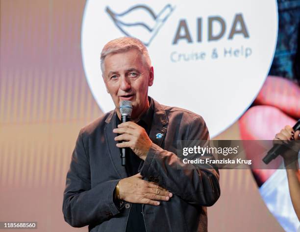 Reiner Meutsch, Stiftung FLY & HELP during Christening of the AIDA cruise ship AIDAmira on November 30, 2019 in Palma de Mallorca, Spain. Photo by...