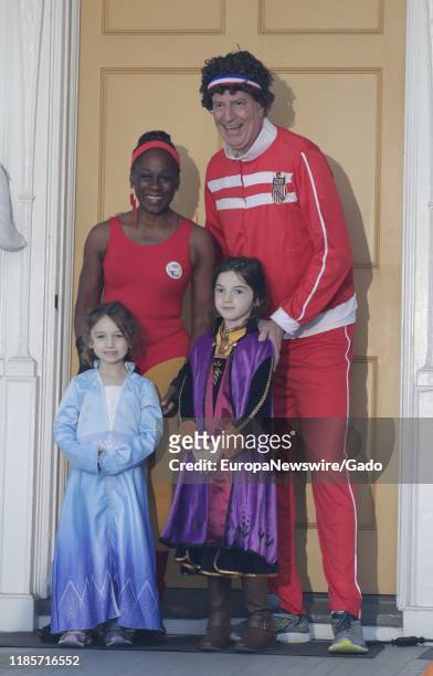 Mayor Bill de Blasio and First Lady Chirlane McCray host a Halloween Party for children at Gracie Mansion in New York City, October 25, 2019.