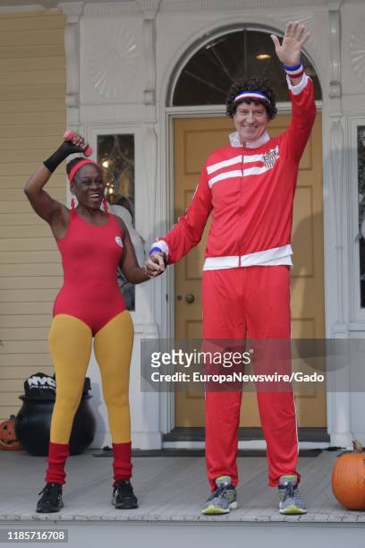 Mayor Bill de Blasio and First Lady Chirlane McCray host a Halloween Party for children at Gracie Mansion in New York City, New York, October 25,...