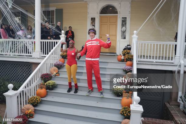 Mayor Bill de Blasio and First Lady Chirlane McCray host a Halloween Party for children at Gracie Mansion in New York City, New York, October 25,...