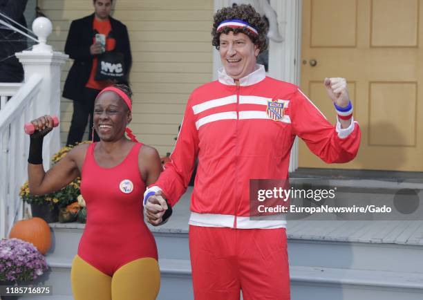 Mayor Bill de Blasio and First Lady Chirlane McCray host a Halloween Party for children at Gracie Mansion in New York City, New York, October 25,...