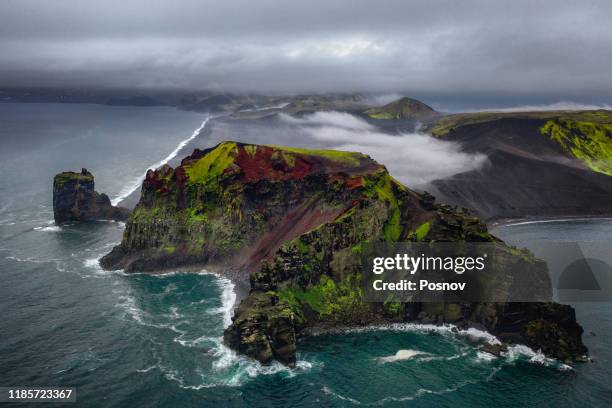 volcanic landscape of jan mayen - jan mayen bildbanksfoton och bilder