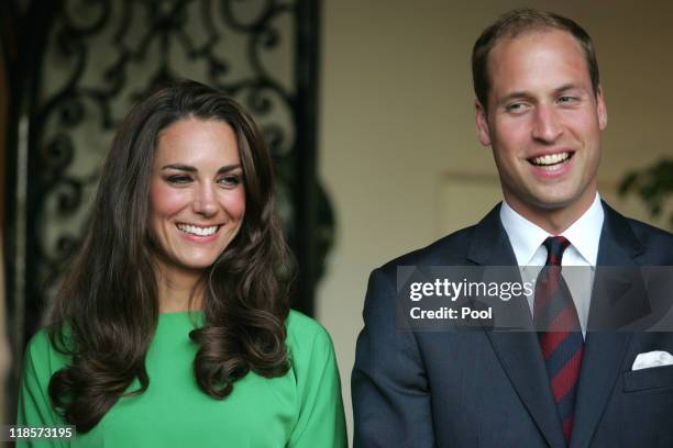 Catherine, Duchess of Cambridge and Prince William, Duke of Cambridge attend the Consul General Reception at the Hancock Park home of the British...