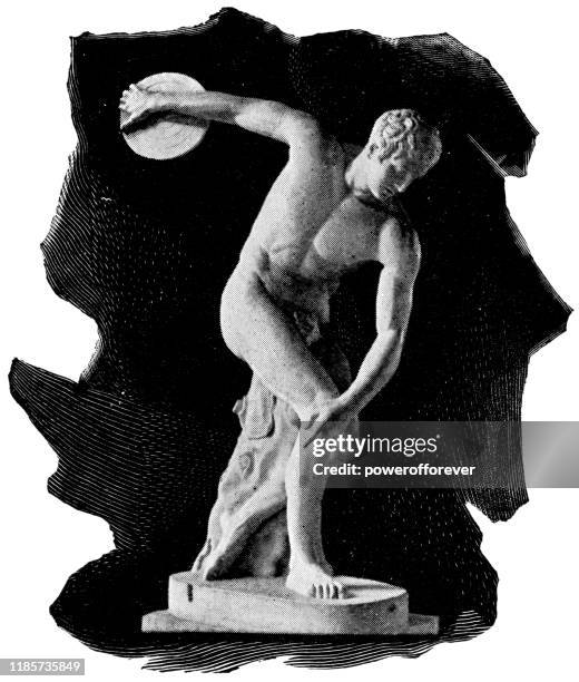 迪斯可博魯斯（迪庫斯投擲者）雕像 - 2世紀 - discus 幅插畫檔、美工圖案、卡通及圖標