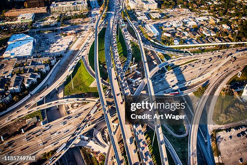 Houston Freeway Interchanges Houston Freeway Interchange High-Res Stock Photo - Getty Images