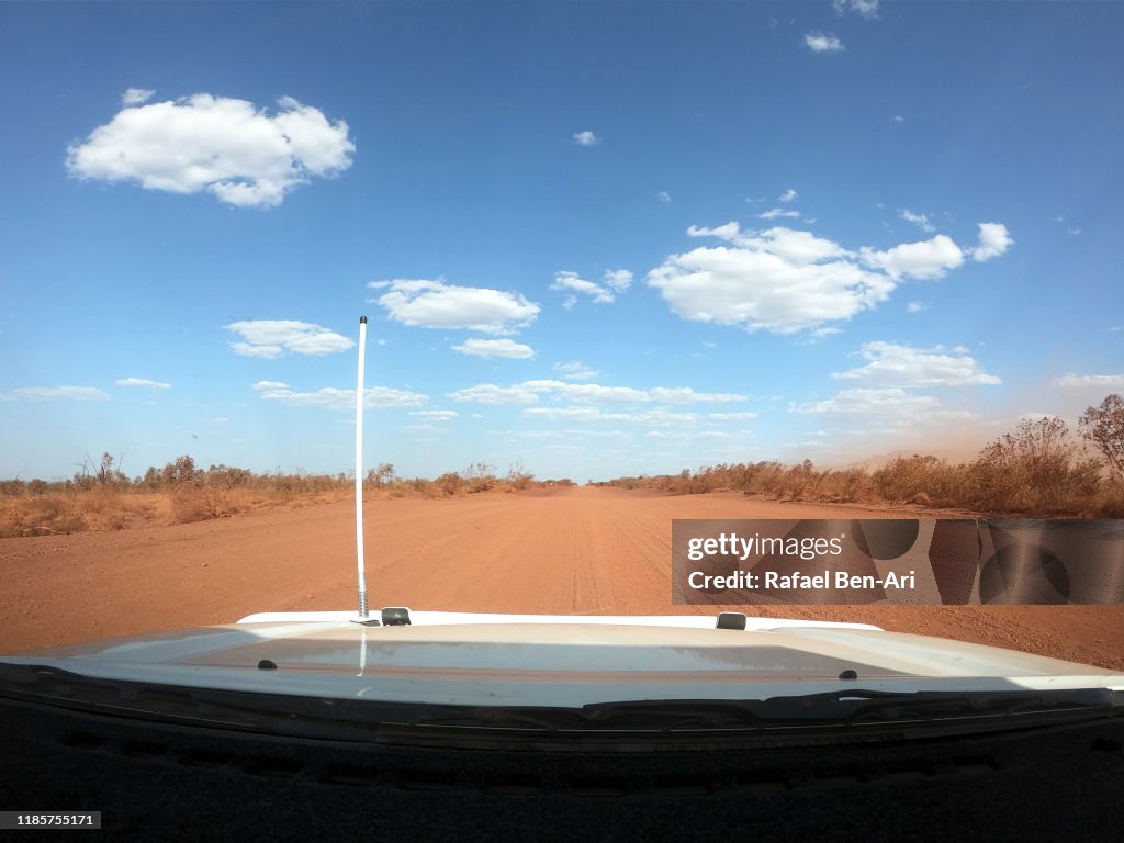 POV Driving in karijini pilbara Western Australia