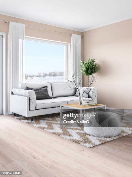 minimalist living room corner - corner marking imagens e fotografias de stock