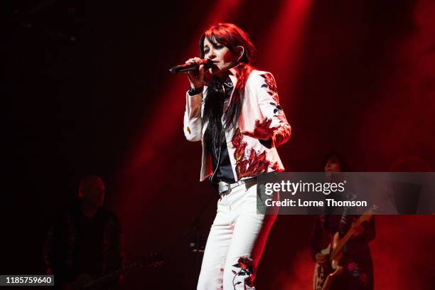 Siobhan Fahey of Shakespears Sister performs at Palladium Theatre on November 05, 2019 in London, England.