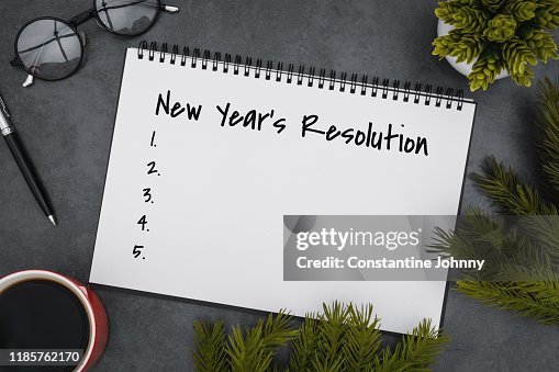 New Years Resolution On Notebook High-Res Stock Photo - Getty Images