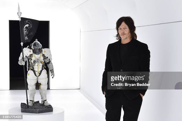 Norman Reedus attends Fractured Worlds: The Art of DEATH STRANDING on November 05, 2019 in New York City.