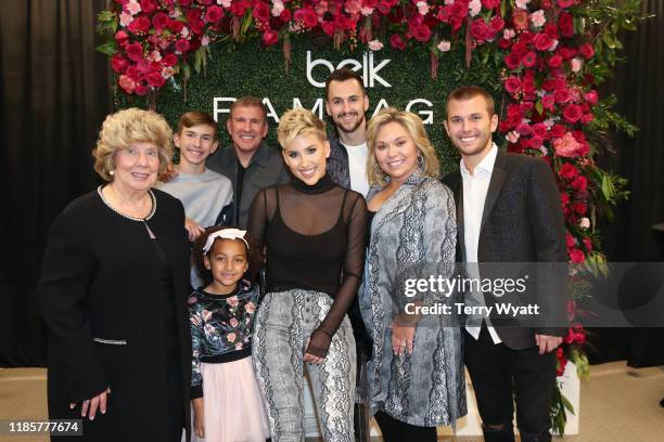 Faye Chrisley, Chloe Chrisley, Savannah Chrisley, Julie Chrisley, Chase Chrisley Grayson Chrisley, Todd Chrisley and Nic Kerdiles pose during a...