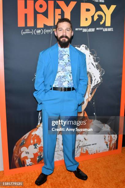 Shia LaBeouf attends the premiere of Amazon Studios "Honey Boy" at The Dome at Arclight Hollywood on November 05, 2019 in Hollywood, California.