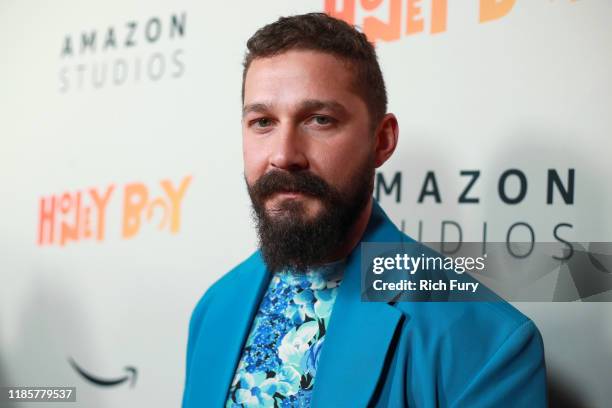 Shia LaBeouf attends the premiere of Amazon Studios "Honey Boy" at The Dome at Arclight Hollywood on November 05, 2019 in Hollywood, California.