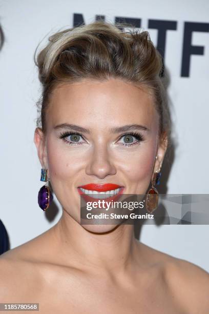 Scarlett Johansson attends the Premiere of Netflix's "Marriage Story" at DGA Theater on November 05, 2019 in Los Angeles, California.