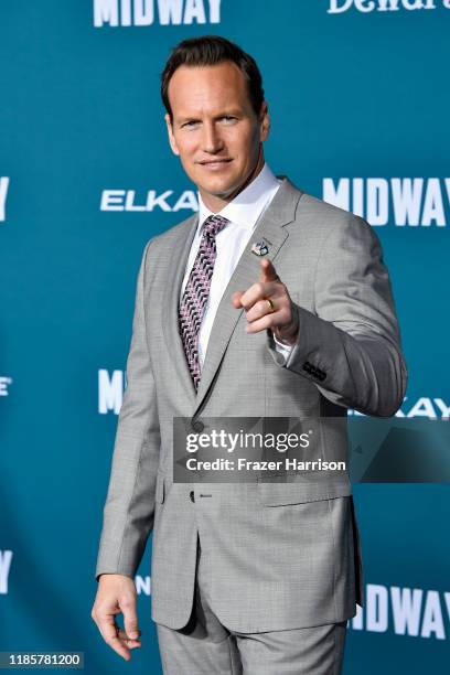 Patrick Wilson attends the premiere of Lionsgate's "Midway" at Regency Village Theatre on November 05, 2019 in Westwood, California.