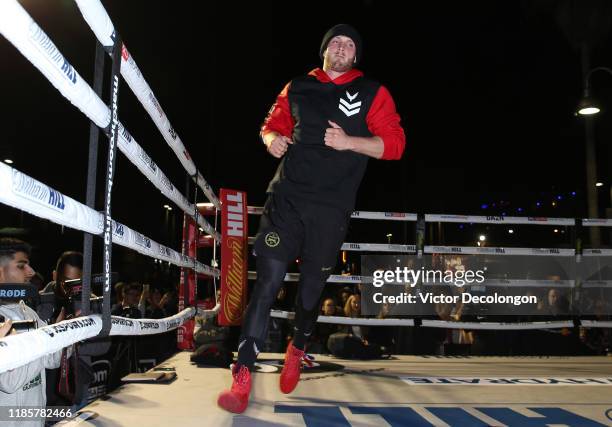 Logan Paul works out at Venice Beach ahead of KSI vs. Logan Paul 2 on November 05, 2019 in Venice, California. KSI vs. Logan Paul 2 will be held on...