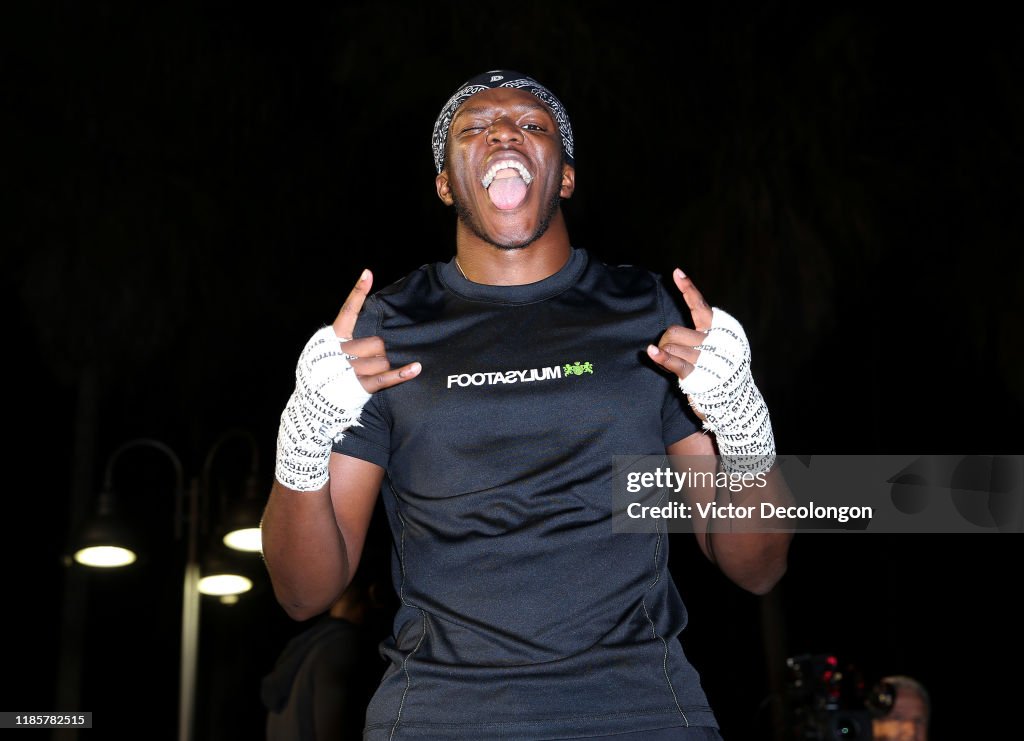 Public Workout At Venice Beach Ahead Of KSI VS. Logan Paul 2