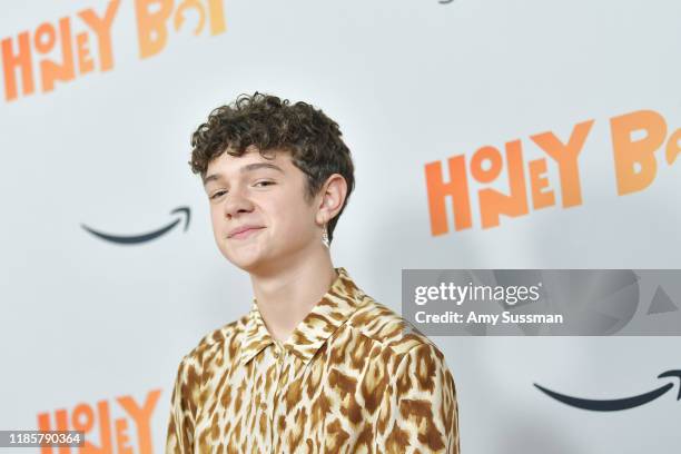 Noah Jupe attends the premiere of Amazon Studios "Honey Boy" at The Dome at Arclight Hollywood on November 05, 2019 in Hollywood, California.