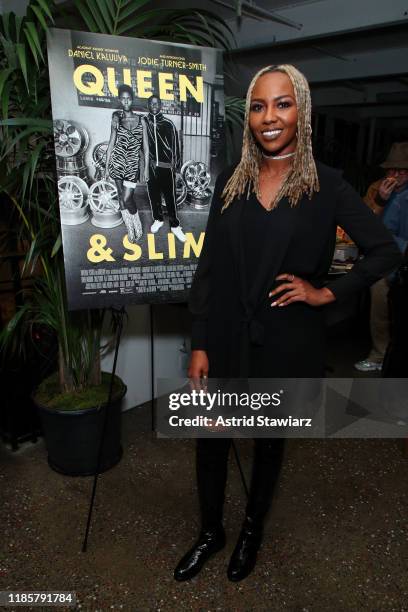 Opal Tometi attends A Special Screening of Queen & Slim presented by Universal Pictures at Metrograph on November 05, 2019 in New York City.