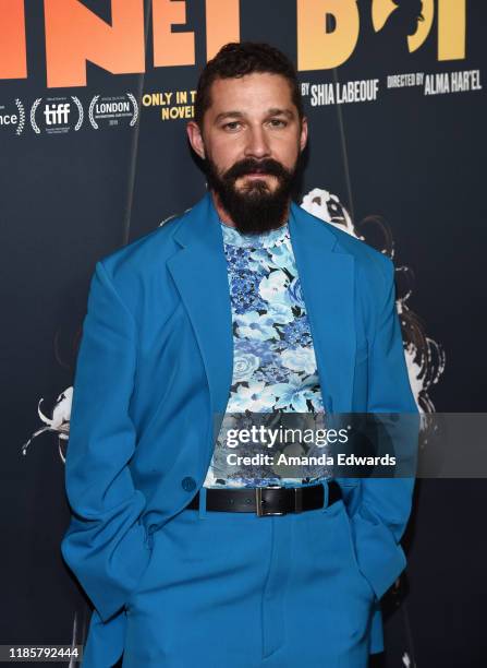 Shia LaBeouf arrives at the premiere of Amazon Studios "Honey Boy at The Dome at Arclight Hollywood on November 05, 2019 in Hollywood, California.