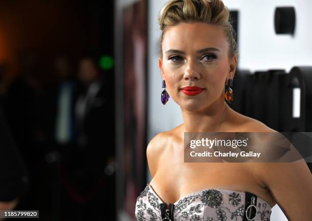 Scarlett Johansson attends the 'Marriage Story' Los Angeles Premiere at the Directors Guild on November 05, 2019 in Los Angeles, California.