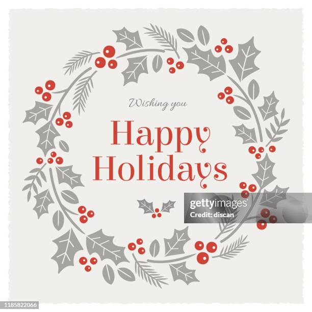 bildbanksillustrationer, clip art samt tecknat material och ikoner med semester kort med krans. - blomsterkrans