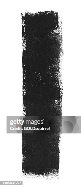 Letter i written carelessly by paint roller and thick black acrylic paint - vector illustration with amazing details - uneven and irregular imprints dots and dirties Letter i written carelessly by paint roller and thick black acrylic paint - vector illustration with amazing details - uneven and irregular imprints dots and dirties