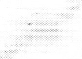 Grunge halftone texture background. Monochrome abstract vector overlay