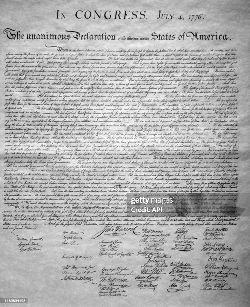 Déclaration D'independance Des Etats Unis 1776 Texte La déclaration d'Indépendance des Etats-Unis, rédigée le 4 juillet