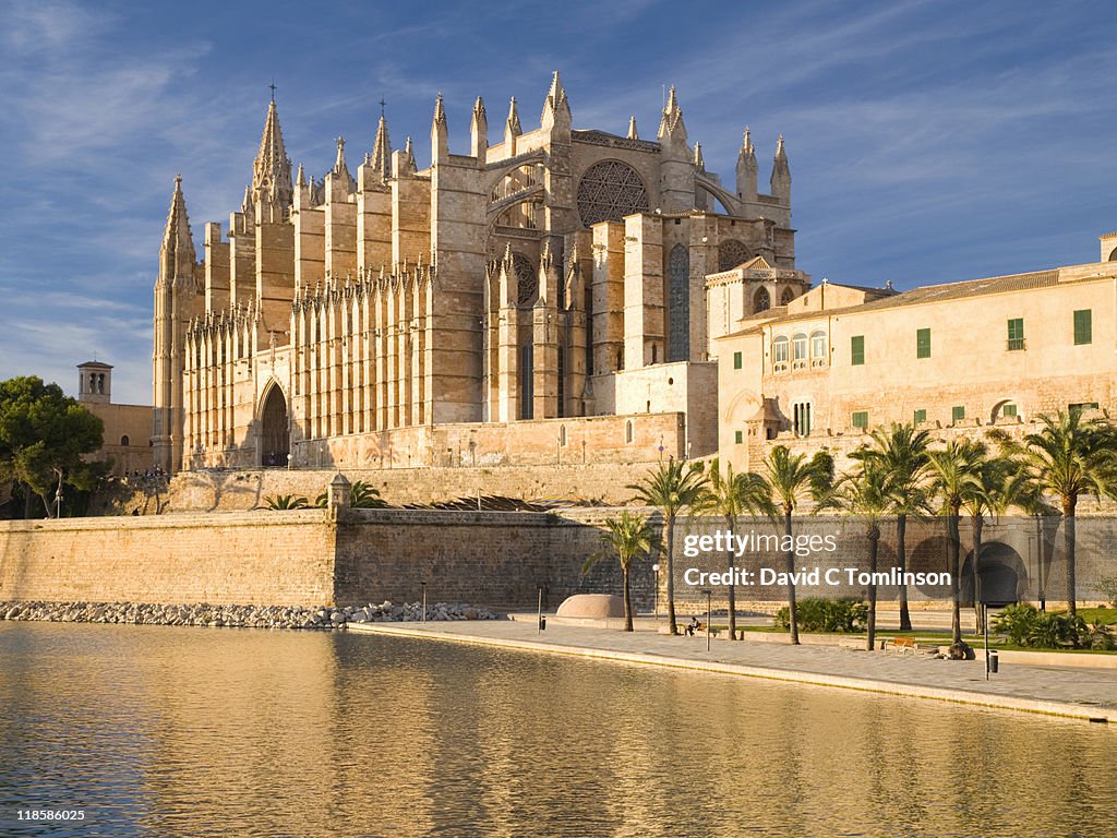 The cathedral at evening, Palma, Mallorca