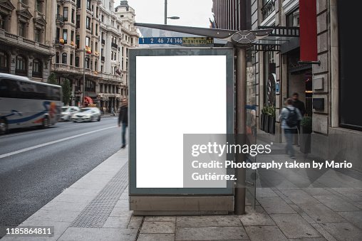 Bus stop with billboard Bus stop with billboard