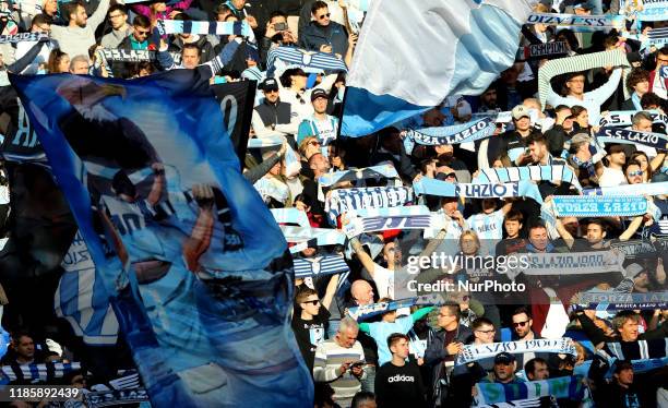 Lazio supporters during the Serie A match SS Lazio v Udinese Calcio at the Olimpico Stadium in Rome, Italy on December 1, 2019