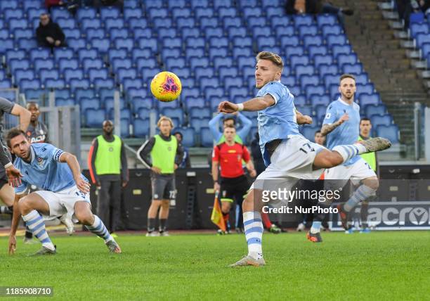 Ciro Immobile during the Italian Serie A football match S.S. Lazio vs Udinese at the Olympic Stadium in Rome, december on 01, 2019.