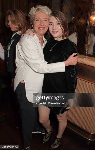 Dame Emma Thompson and Gaia Wise attend One Night Only at The Ivy in aid of Acting For Others on December 1, 2019 in London, United Kingdom.