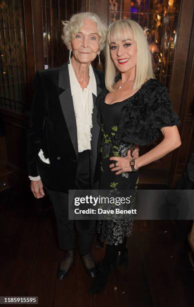 Sheila Hancock and Tracie Bennett attend One Night Only at The Ivy in aid of Acting For Others on December 1, 2019 in London, United Kingdom.