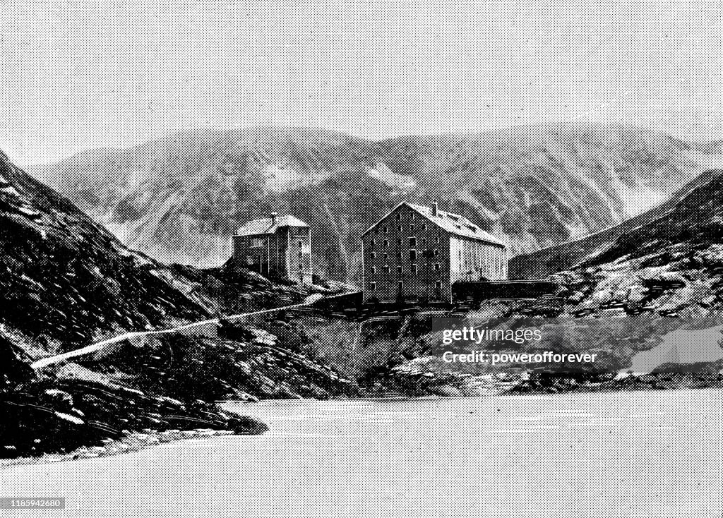 The Great St Bernard Hospice in Valais Canton, Switzerland - 19th Century