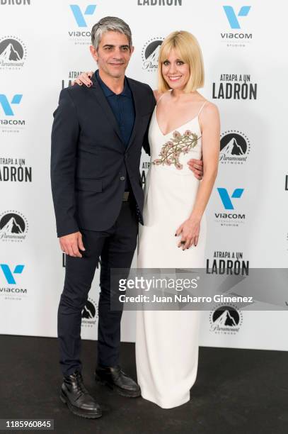 Pablo Echarri and Alexandra Jimenez attend 'Atrapa A Un Ladron' premiere at Callao Cinema on November 06, 2019 in Madrid, Spain.