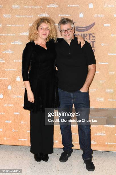 Corinne Bernard and Remi Bernard attend the Paris Courts Devant Festival At Cinema 7 Batignolles on November 06, 2019 in Paris, France.