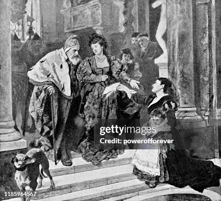 Doge Renaissance The Doge Of Venice With Dogaressa At The Piazza San Marco In Venice ...