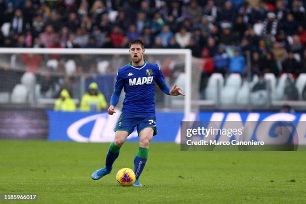 Georgios Kyriakopoulos of Us Sassuolo Calcio in action during the the Serie A match between Juventus Fc and Us Sassuolo Calcio. The match end in a...