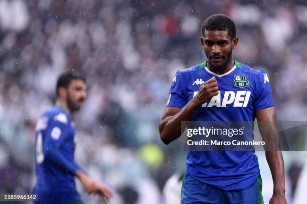 Marlon of Us Sassuolo Calcio during the the Serie A match between Juventus Fc and Us Sassuolo Calcio. The match end in a tie 2-2.