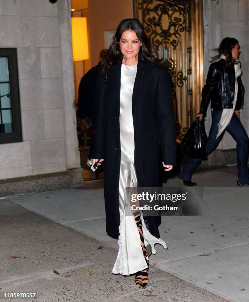 Katie Holmes is seen on November 06, 2019 in New York City.