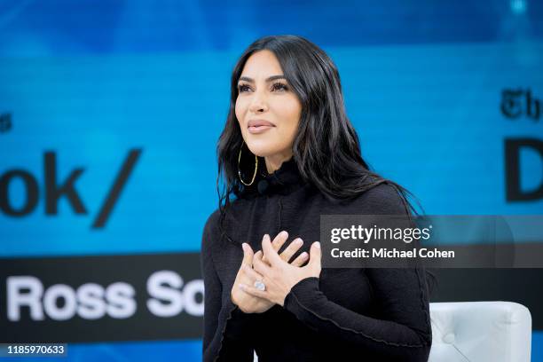 Kim Kardashian West speaks onstage at 2019 New York Times Dealbook on November 06, 2019 in New York City.