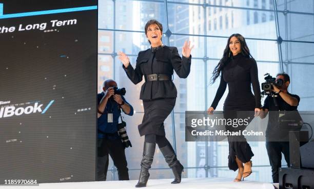 Kris Jenner and Kim Kardashian West speak onstage at 2019 New York Times Dealbook on November 06, 2019 in New York City.